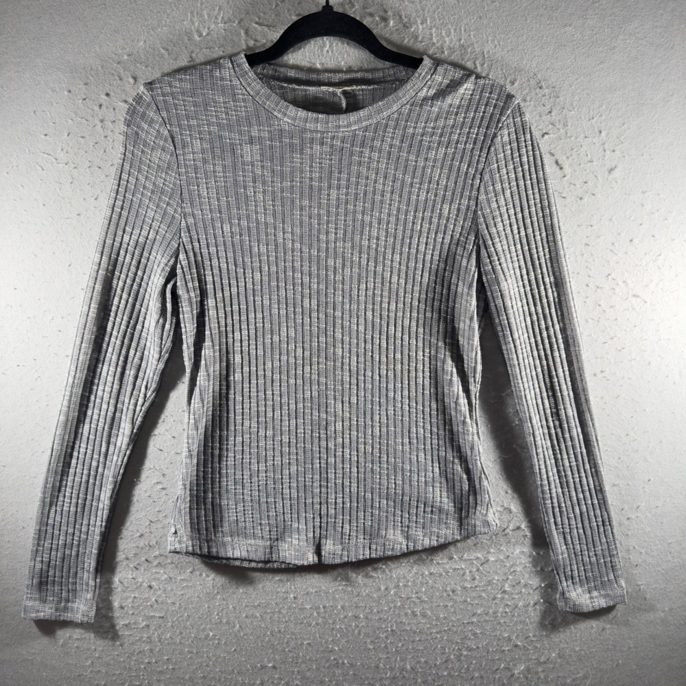 3234 | Free People Intimately Ribbed Knit Long Sleeve Top Gray Women S